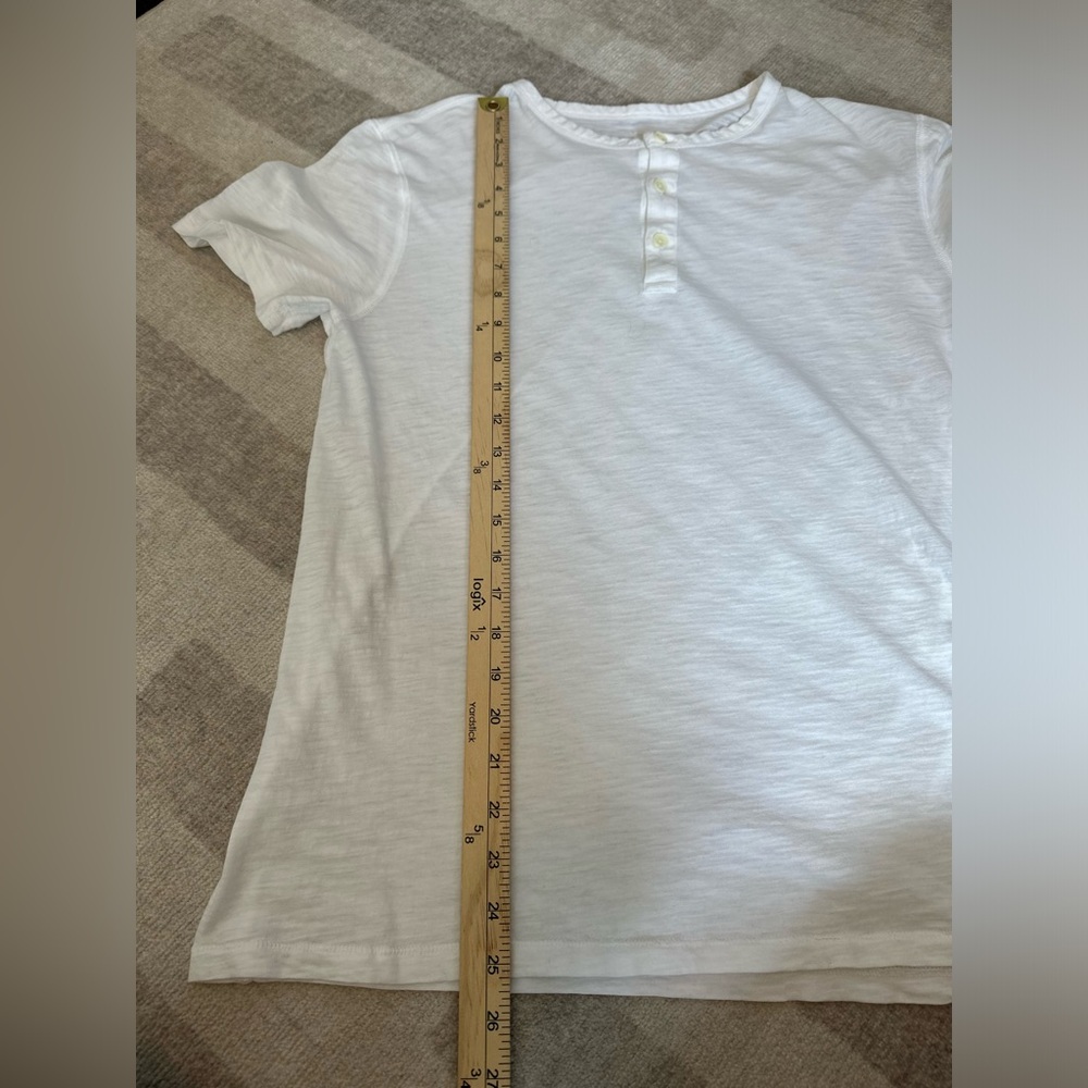 Everlane Men’s Cotton Slub Henley Short Sleeve White (Size L) - Picture 6 of 7